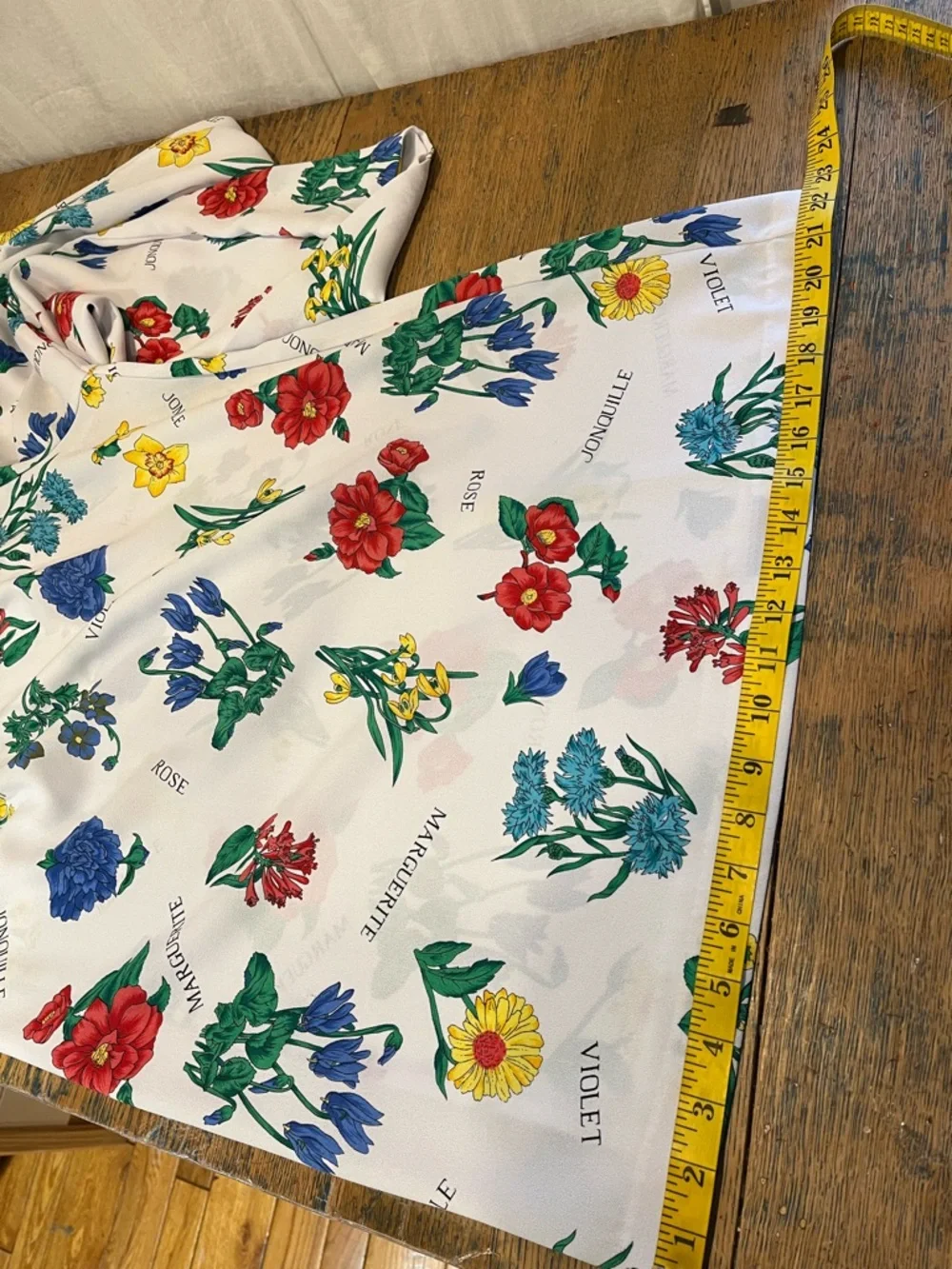 COLLECTIONS INTERNATIONALE Floral Culotte Skirt White Multicolor Vintage Size 14 - Picture 9 of 12